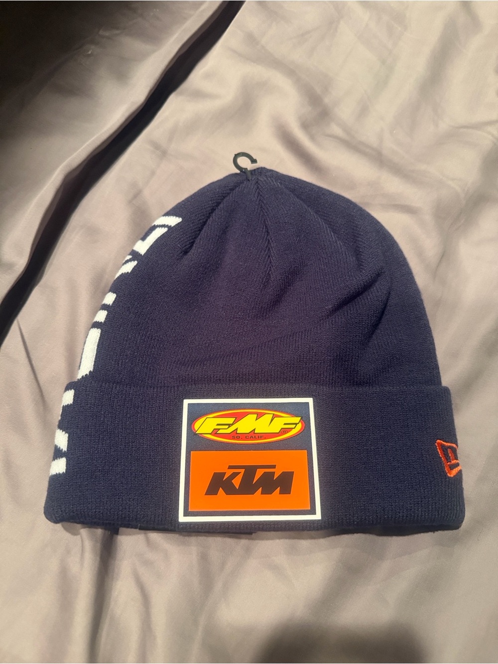 KTM & FMF Racing Navy Blue KTM & FMF Patch Cuffed Beanie NEW - men or women